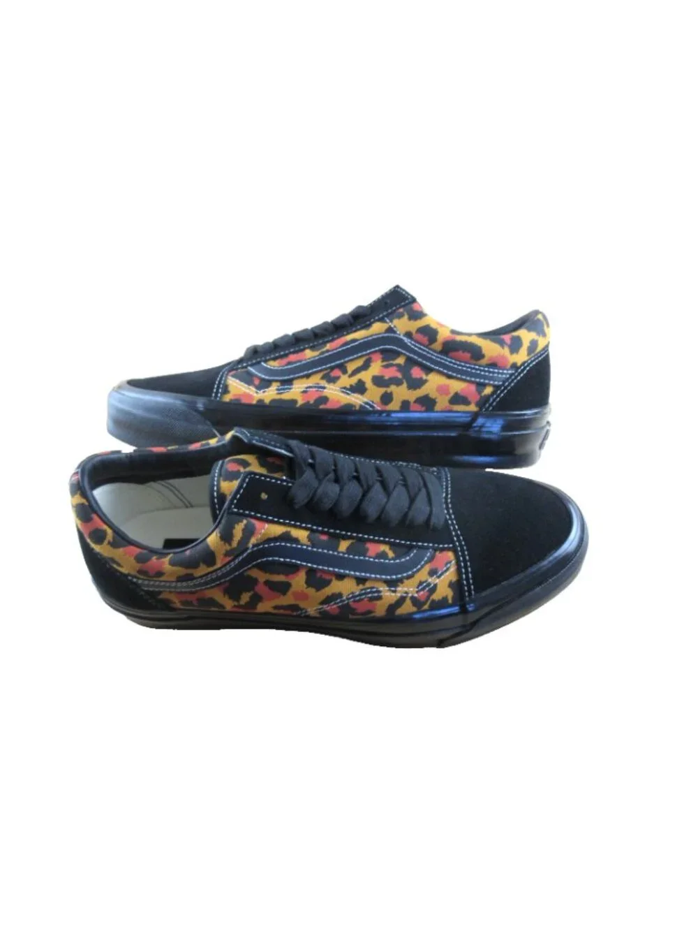Vans Men's Lx Old Skool Leopard Double Black Striped Skate shoes Size 11.5 NEW